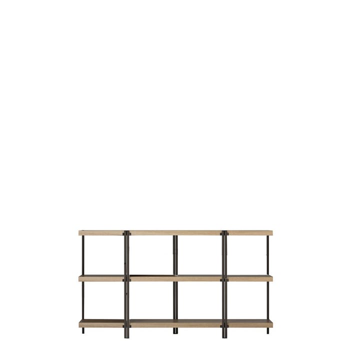 Etagère Zigzag — Natural oak, brass