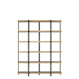 Etagère Zigzag — Natural oak, brass