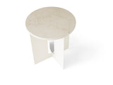 Table d'appoint en marbre Androgyne — Blanc