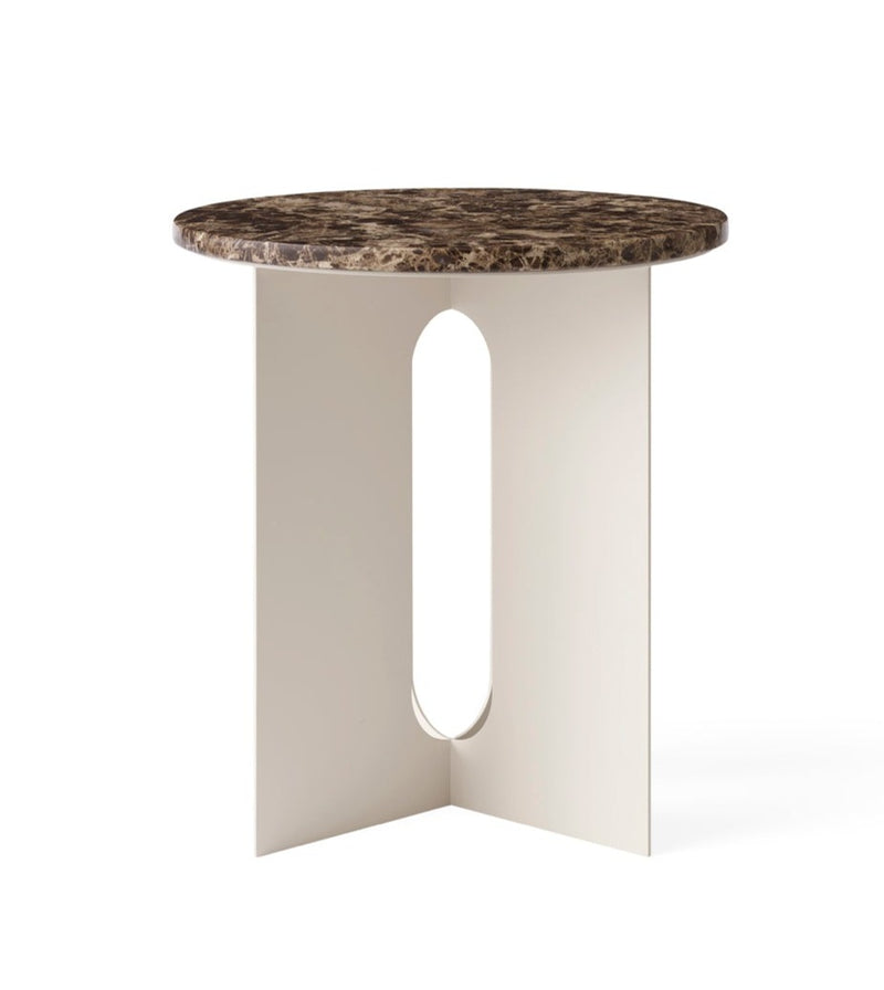 Table d'appoint en marbre Androgyne — Emperador blanc