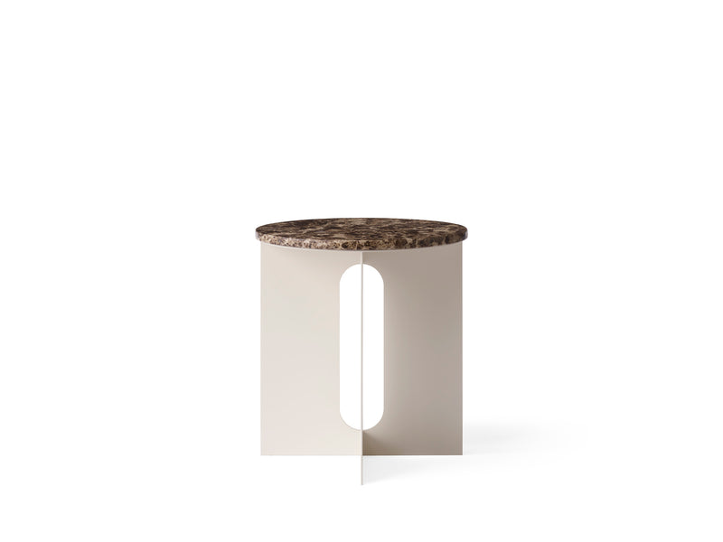 Table d'appoint en marbre Androgyne — Emperador blanc