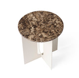 Table d'appoint en marbre Androgyne — Emperador blanc
