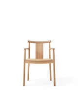 Chaise de dîner accoudoirs Merkur — Chêne clair