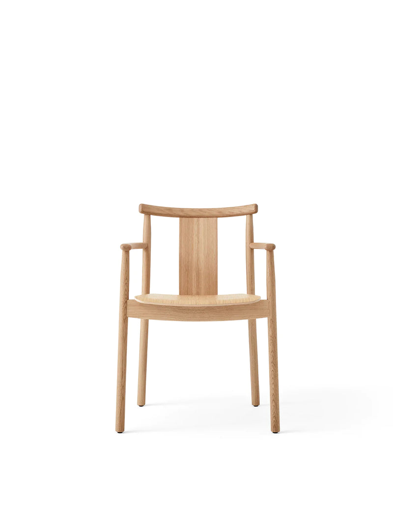 Chaise de dîner accoudoirs Merkur — Chêne clair