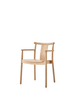 Chaise de dîner accoudoirs Merkur — Chêne clair