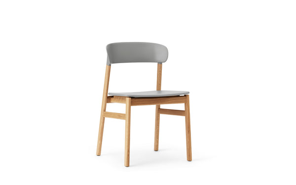Chaise Herit en chêne — Gris