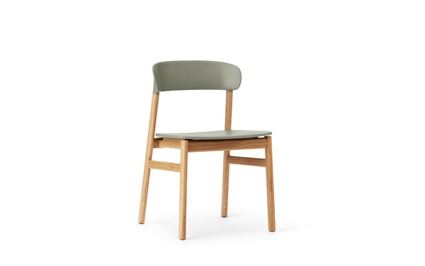 Chaise Herit Oak — Dusty Green