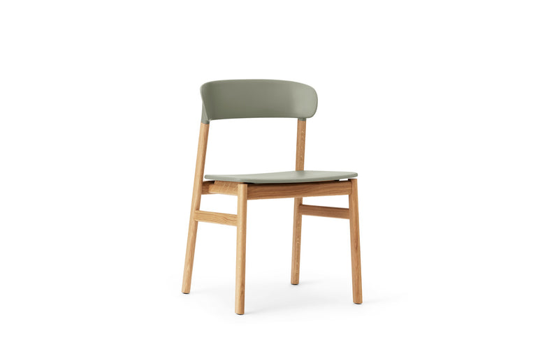 Chaise Herit Oak — Dusty Green