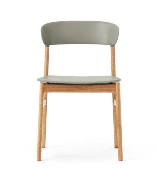 Chaise Herit Oak — Dusty Green