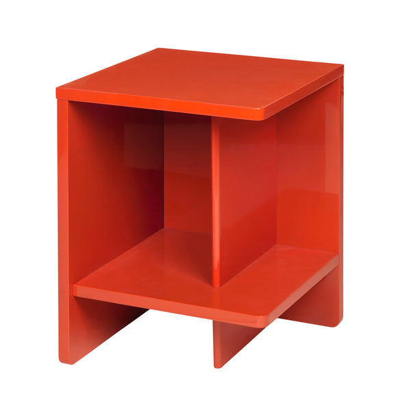 Table de nuit droite Tenna — Orange citrouille