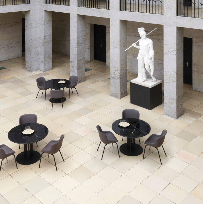 Table de diner Scala H75 Ø110 cm — Marble Black