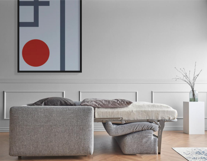 Canapé-lit KILLIAN 140 (spring mattress) — 565 Twist Granite