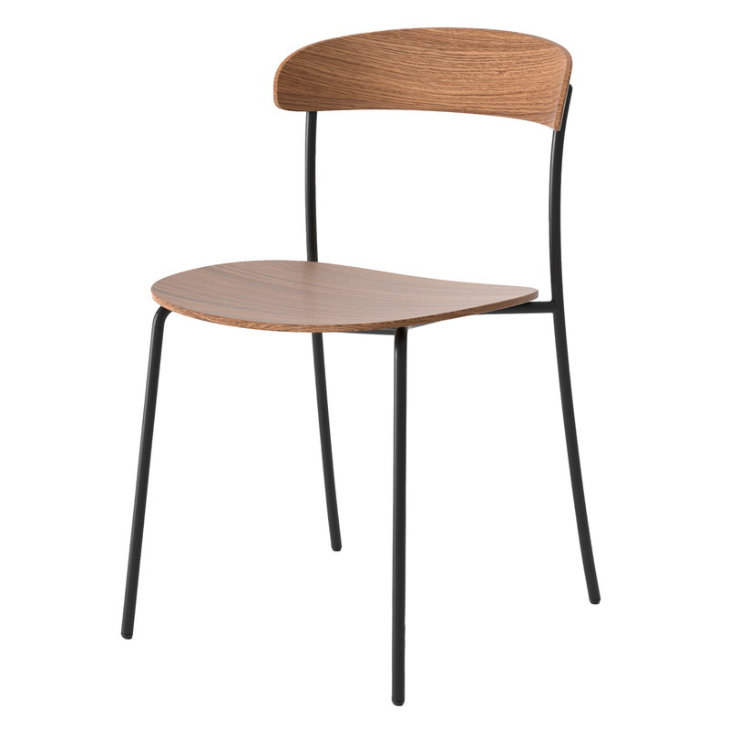 Chaise Missing — Walnut w. Black Frame
