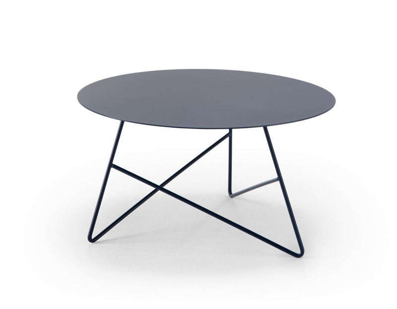 Table basse Ermione en métal — Bleu navy