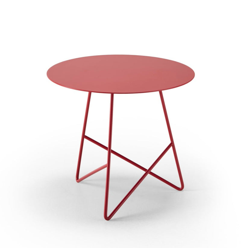 Table d'appoint Ermione en métal — Rouge Papavero