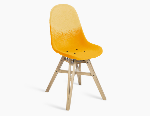 Chaise Gravêne 5.5 en bois — Jaune dégradé