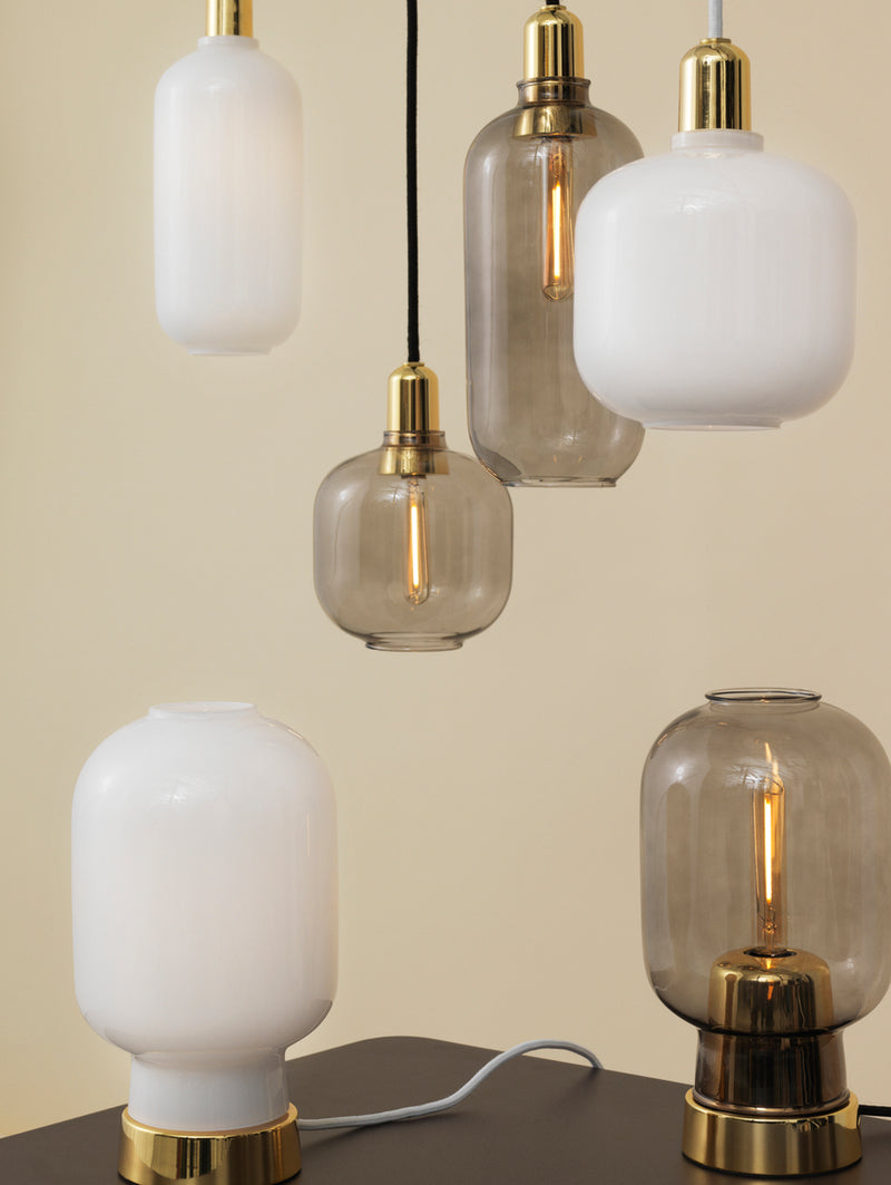 Lampe de table Amp Brass — Smoke/Brass