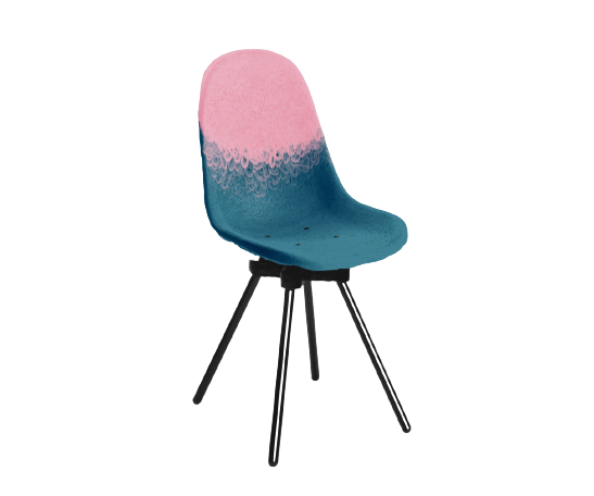 Chaise Gravêne 6.3 en métal — Rose & Bleu