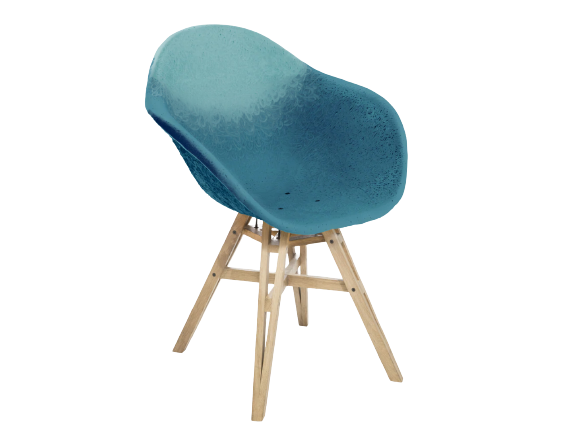 Fauteuil Gravêne 6.7 en bois — Bleu dégradé