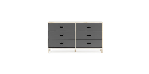 Commode Kabino w. 6 Drawers — Grey