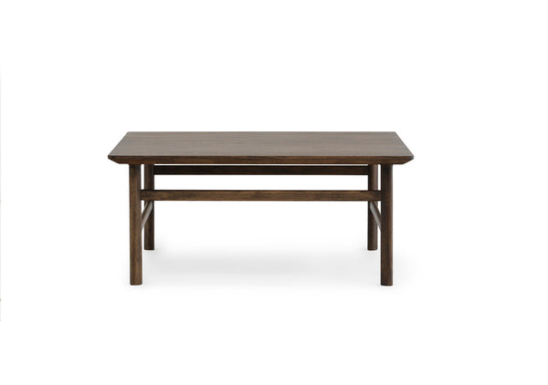 Table basse Grow 80 x 80 cm. Stained Oak — Smoked oak