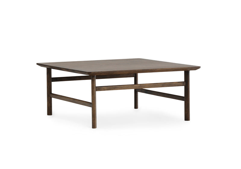 Table basse Grow 80 x 80 cm. Stained Oak — Smoked oak