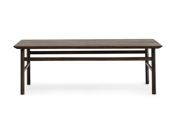 Table basse Grow 70 x 120 cm. Stained Oak — Smoked oak