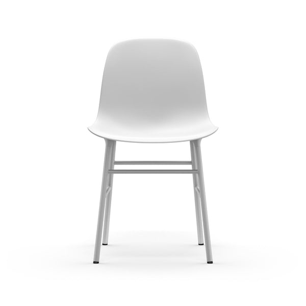 Chaise Form en acier — Blanc