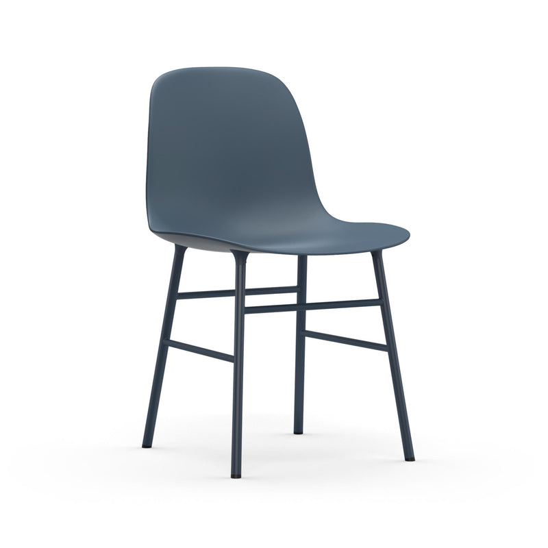 Chaise Form en acier — Bleu