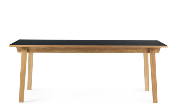 Table de diner Slice 90 x 200 Linoleum — Linoleum Black