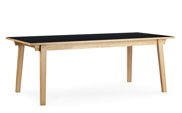 Table de diner Slice 90 x 200 Linoleum — Linoleum Black