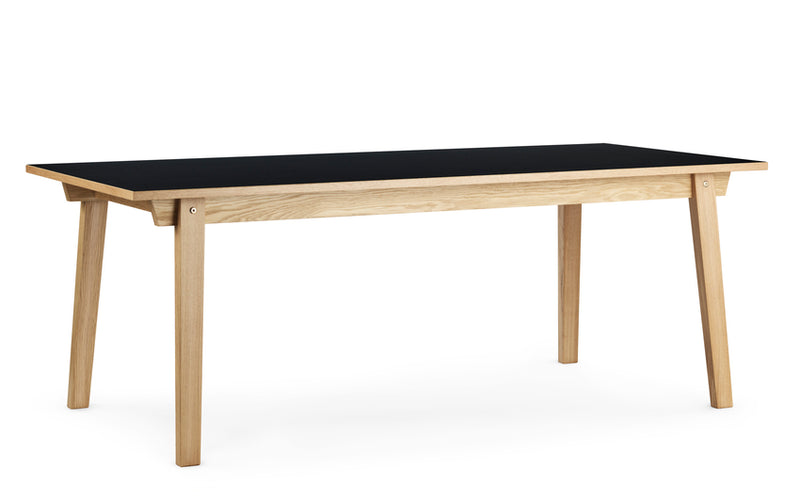 Table de diner Slice 90 x 200 Linoleum — Linoleum Black