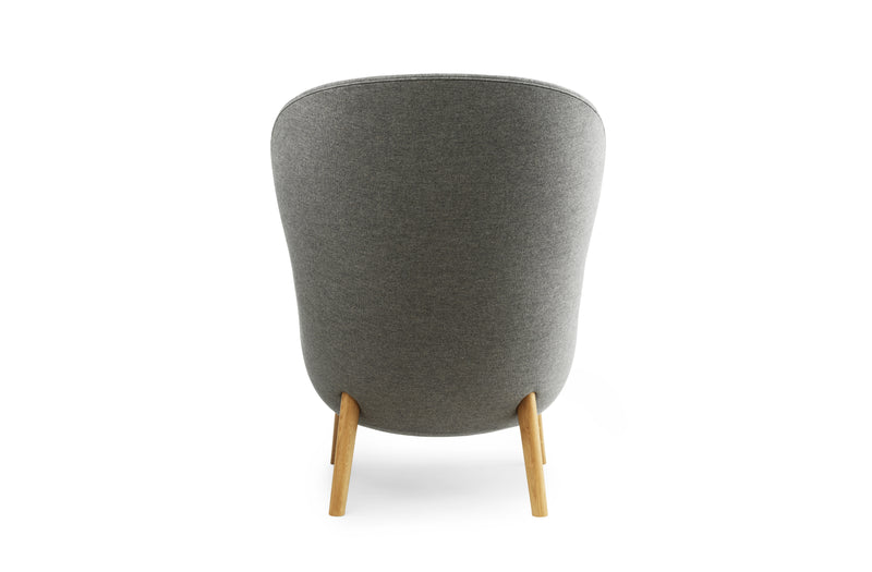 Fauteuil Hyg High en chêne — Gris