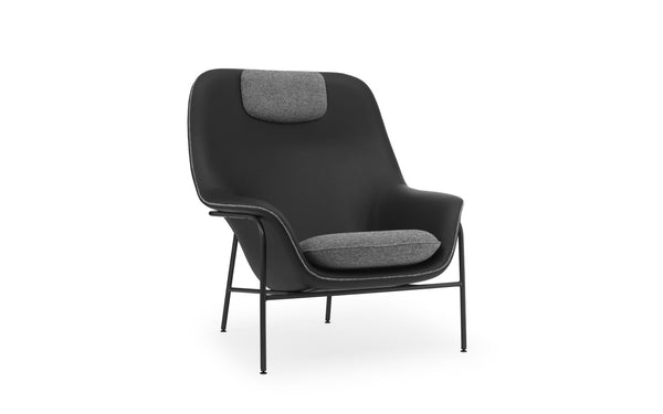 Fauteuil Drape Haut en acier — Noir