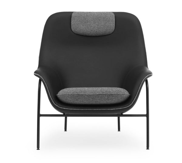 Fauteuil Drape Haut en acier — Noir
