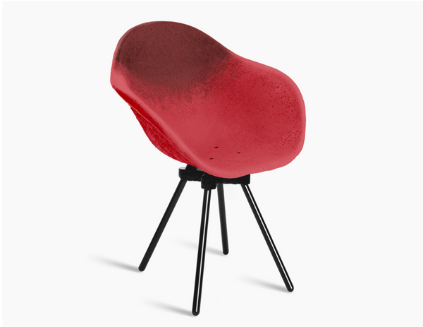 Fauteuil Gravêne 7.5 en métal — Bordeau & Rouge