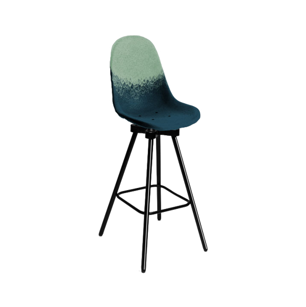 Tabouret Gravêne 7.6 en métal — Bleu & Vert