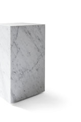 Table Plinth en marbre — Tall Blanc