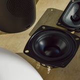 Lampe et enceinte Alto — Noir & Argenté
