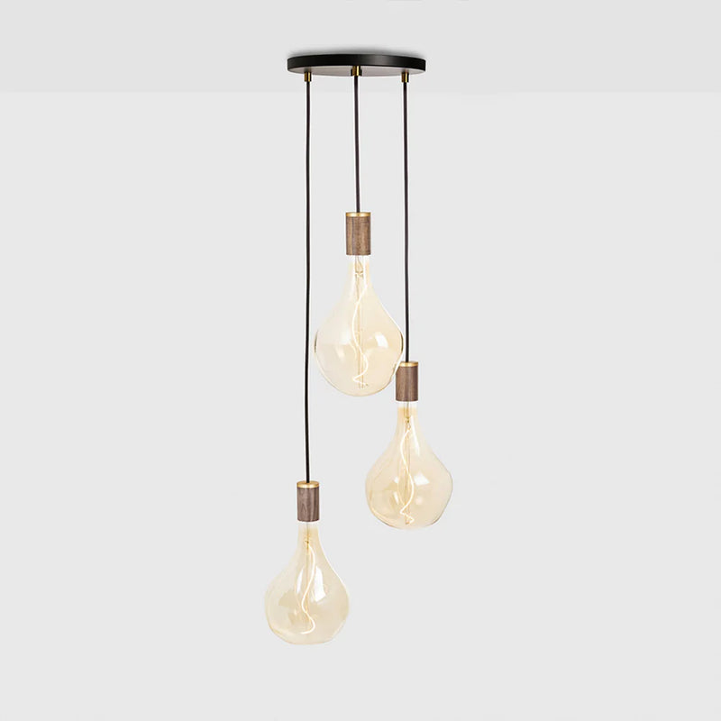 Suspension Triple pendant Voronoi II noir — Noyer