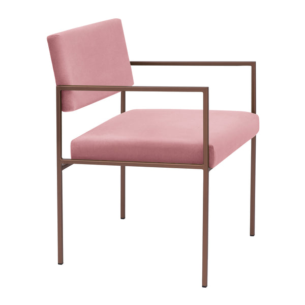 Chaise accoudoirs Cube — Rose