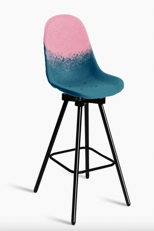 Tabouret Gravêne 7.6 en métal — Rose & Bleu