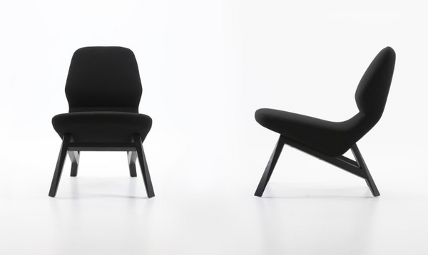Fauteuil Bas OBLIQUE — Chêne noir