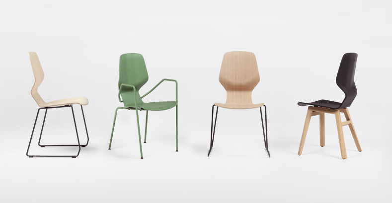 Chaise OBLIKANT — Métal avec accoudoirs