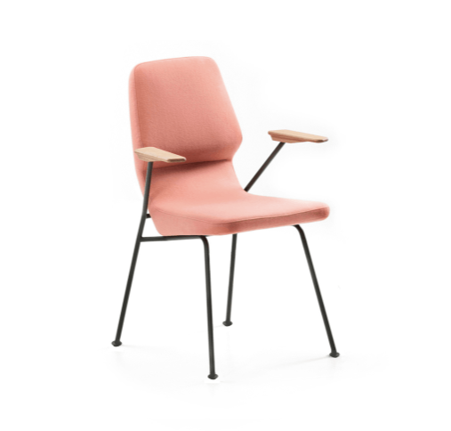 Chaise OBLIQUE Métal — Rose