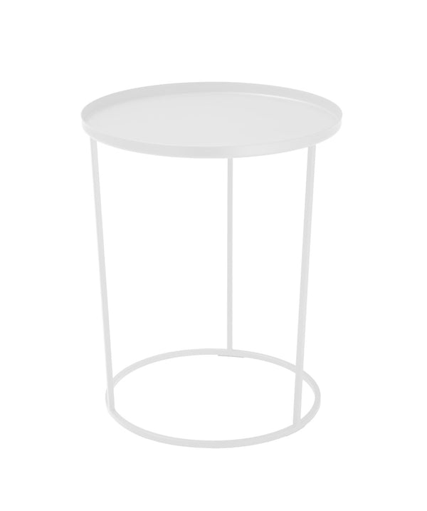 Table d'appoint d'extérieur Costance Vassoio — Blanc