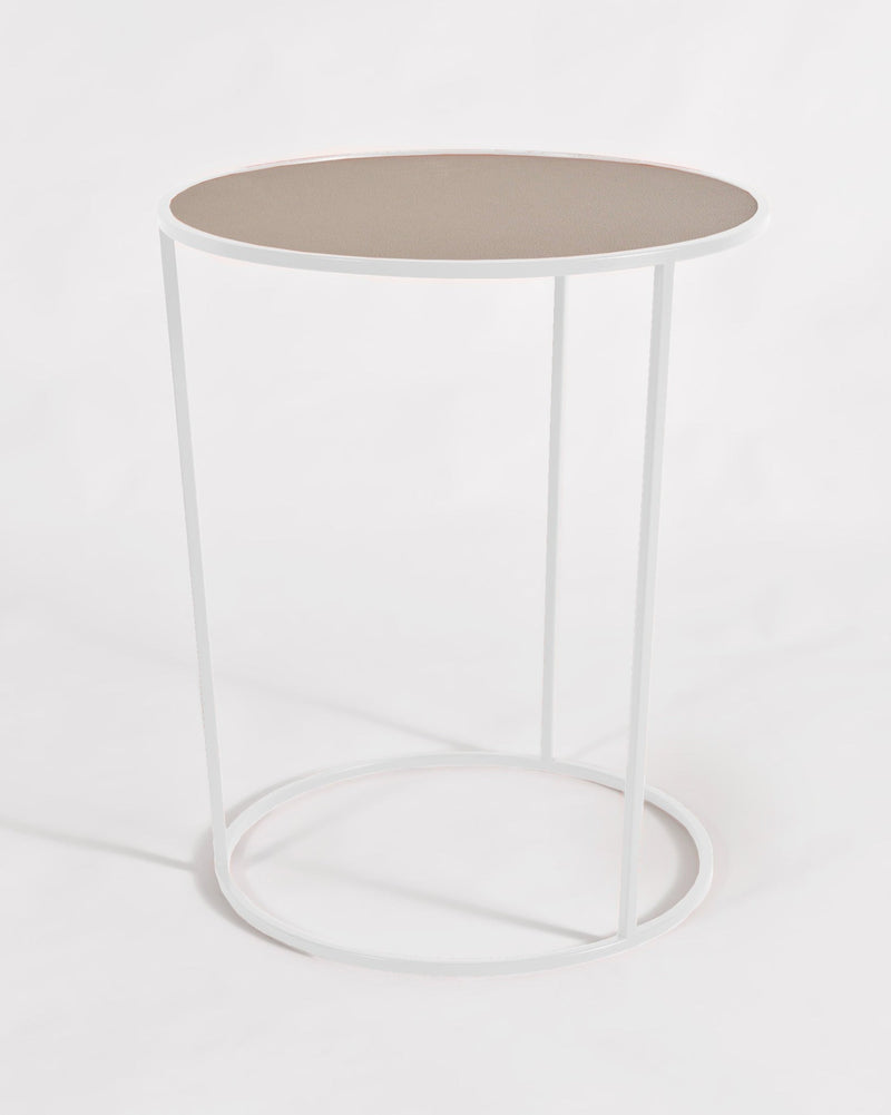 Table d'appoint Costance Rotondo — Blanc