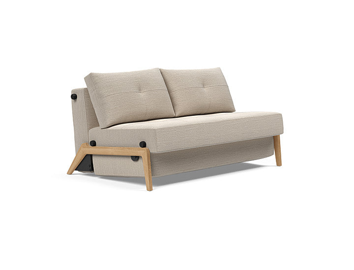 Canapé-lit CUBED 140 Wood — 612 Blida Sand Grey