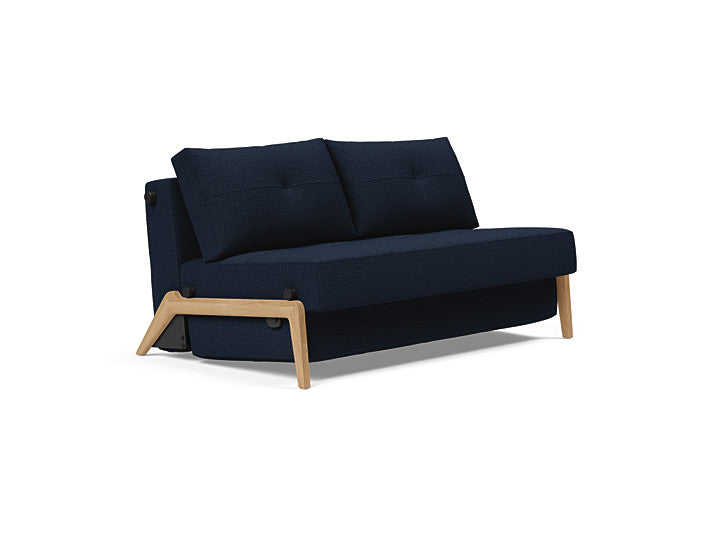 Canapé-lit CUBED 140 Wood — 528 Mixed Dance Blue