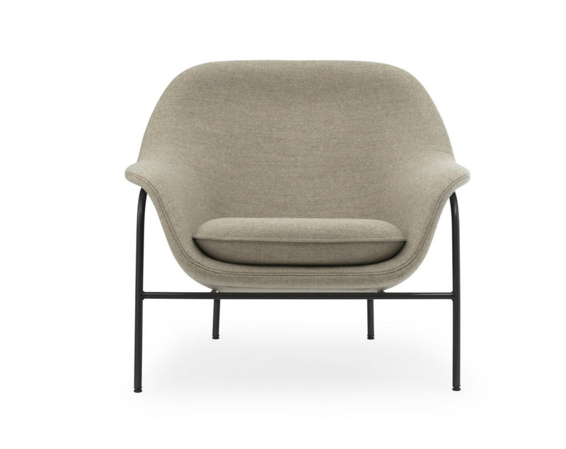 Fauteuil Drape Low en acier — Beige